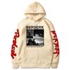 Japanese Anime Berserk Guts Print Manga Hoodie Fashion Autumn Winter Fleece Streetwear Tops