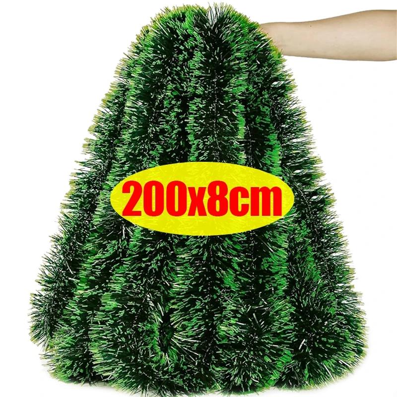 

Christmas Green Cane Ribbons Garland Tinsel Hanging Pendant Wreath Ribbons Xmas Tree Ornament Wedding Party Decoration Wholesale 2m- (1pc)