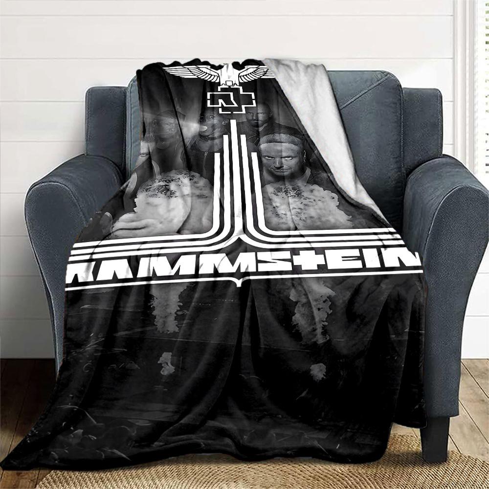 1pc RAMMSTEIN MUSIC Soft Flannel All Season Throw for Home, Office, Outdoor UseDurable Comfort Soft Warm Throw for Home