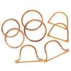 2Pcs Round D-Shaped Resin Purse Handles Non Slip DIY Replacement Bag Straps for Clutch Tote Handbag Repair