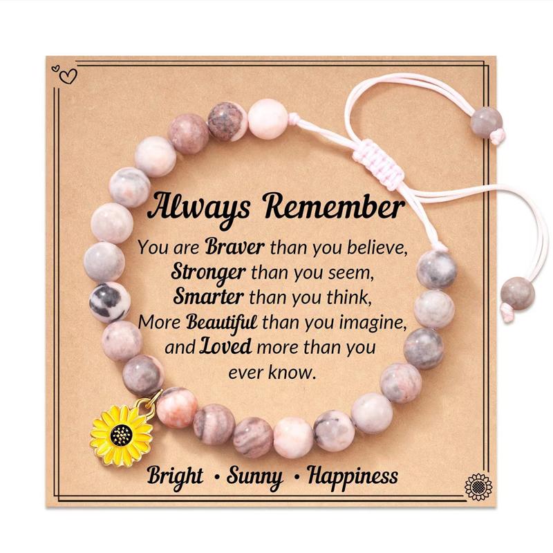 Fashion Women Teen Girl Gifts, Natural Stone Bracelets Trendy Stuff Inspirational Teen Girl Women Gifts Ideas