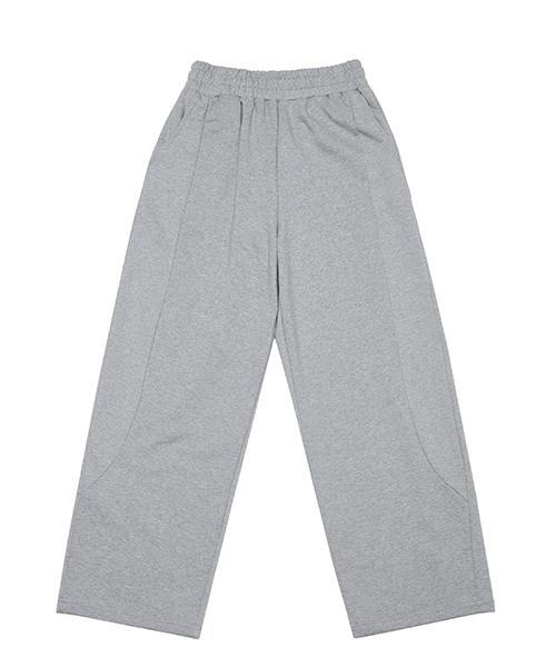 ARRAYED Comfy Curved Section Tuck Sweatpants [Brown]