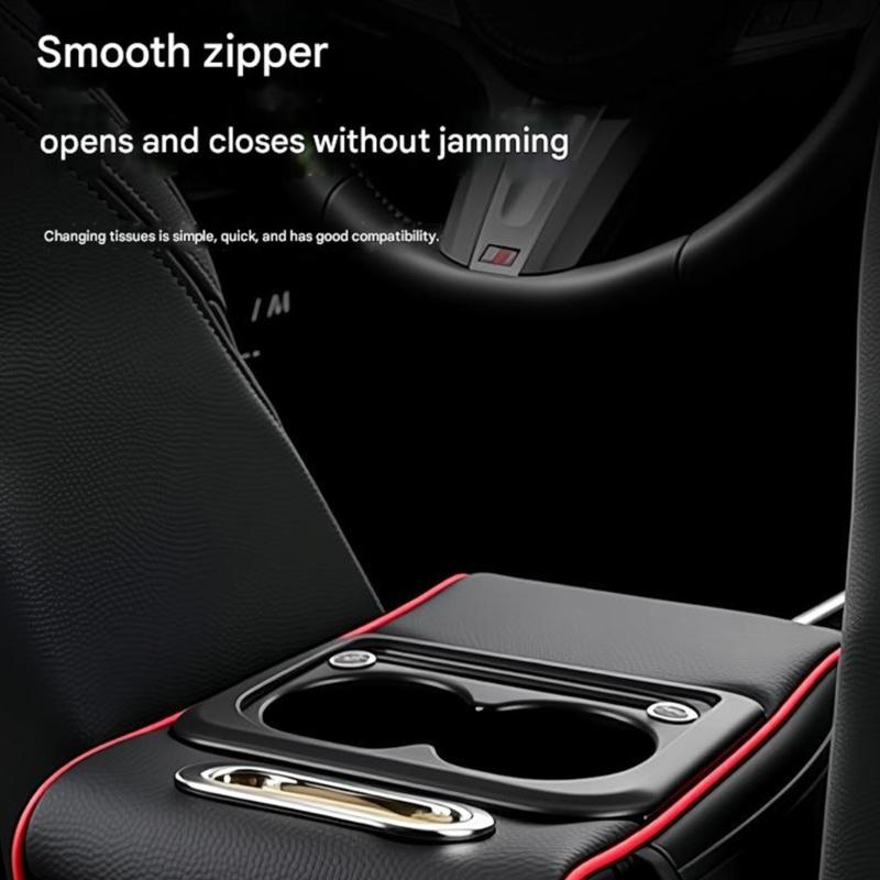 Multifunctional Auto Armrest Box Pad Leather Cushion with 2 Fast Charging USB Port And Storage Space