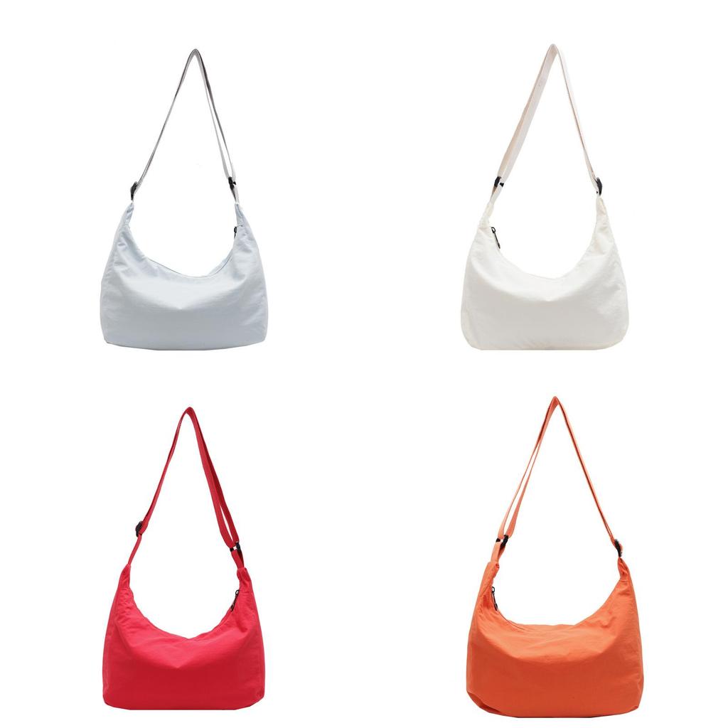 Nylon Sling Bag For Women And Girls With Large Capacity And Zipper Closure For Daily Use