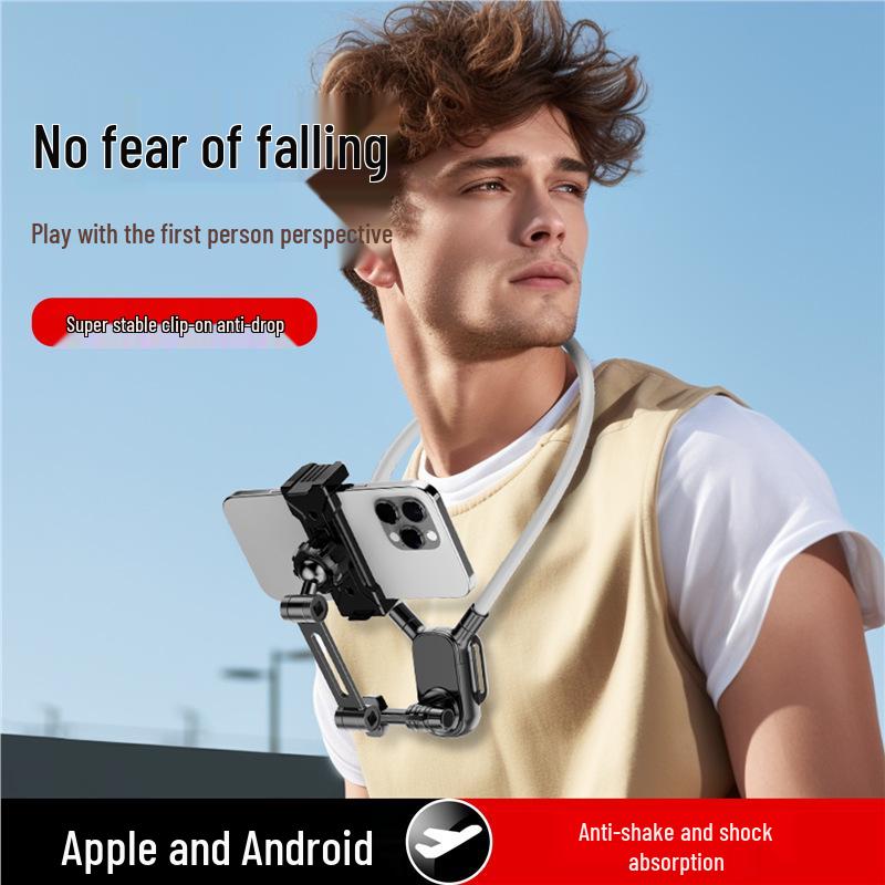 Magnetic Neck-and-Chest Phone Holder for Outdoor Sports and Live Vlogging