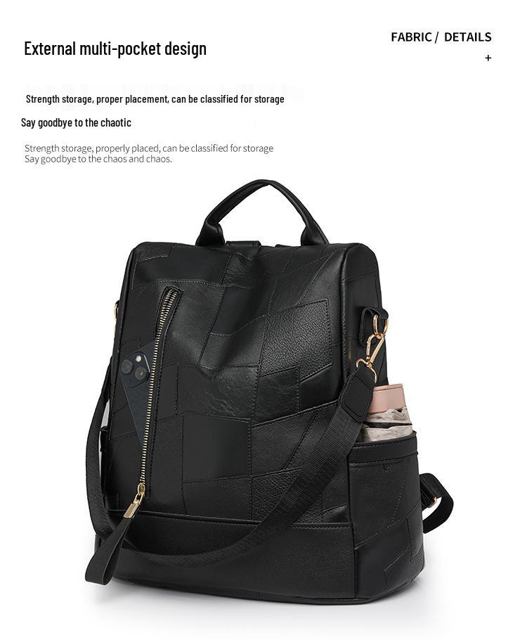 Rucsac Retro de Mare Capacitate pentru Femei, Modă Nouă 2024, Geantă Versatilă Casual și Simplă de Umăr