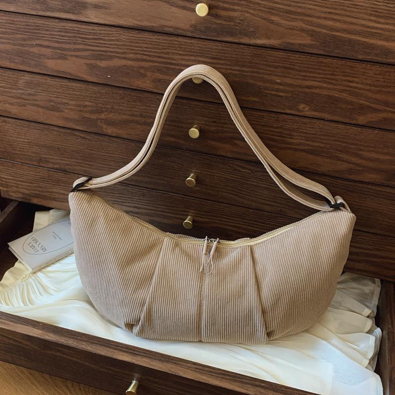 Crossbody Bag Women's Large-capacity Literary and Foreign-style Cloth Bag, Personalized Fashion and Leisure Shoulder Bag, Male Student Class Dumpling