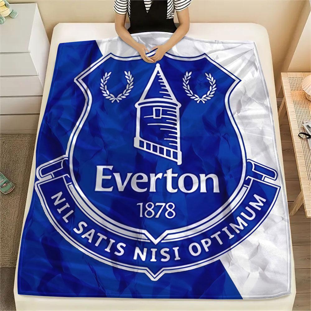 1PC Everton F.C Patterned Flannel Blanket Suitable For All Seasons for Home Decor Warmth and Comfort Gifts Holiday Present