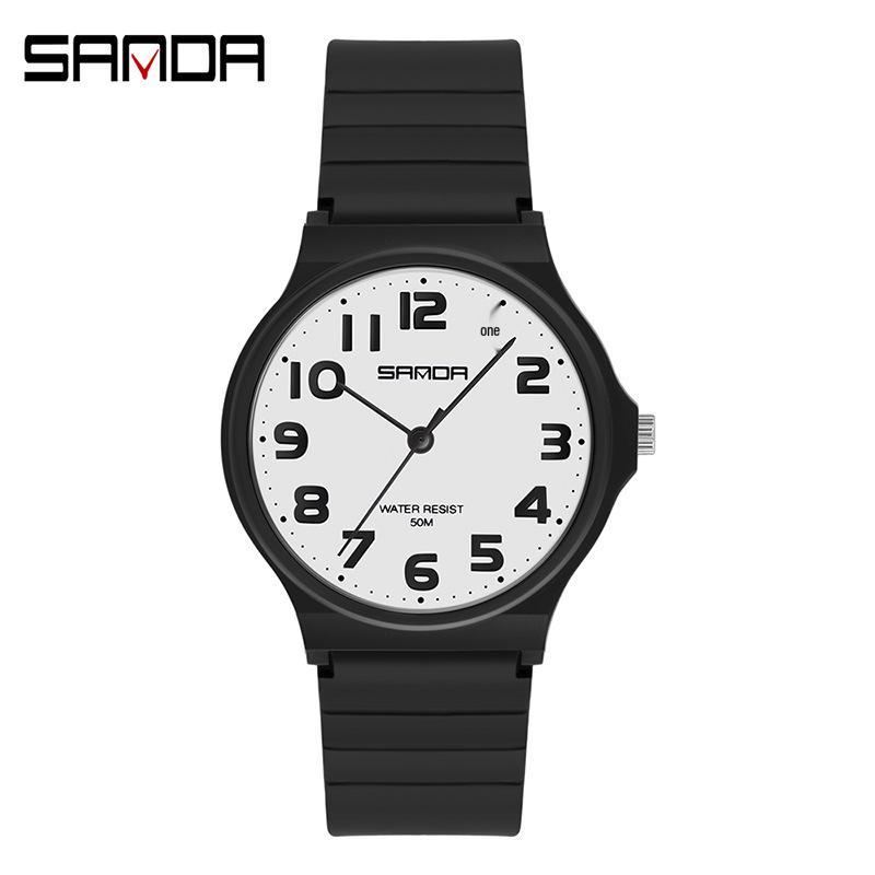 Sanda Fashionable Waterproof Quartz Watch for Students - Ideal for School, Parties, and Exams