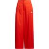 Dance Limit Series Logo Embroidery Solid Color Mid Waist Wide Leg Loose Casual Pants Women Bottoms Deep-Orange-Yellow H09687