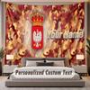 Custom Name Text Tapestry Poland Football Personalized Polyester Wall Tapestry For Bedroom And Room