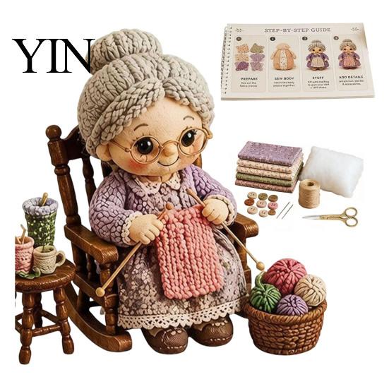 Unique Handmade Birthday Gifts Patchwork Doll DIY Kit, Cute Fabric Stuffed Figure Sewing Creative Activity for Stress Relief Floral Girl Craft