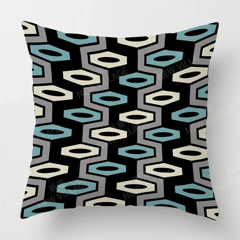Nordic Fall Home Decor Autumn Throw Pillow Case Sofa Cushion Cover Modern   Geometry