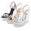 Mode Modisch Trendig Kreativ Japanisch Koreanisch Neu Transparent Kristall Wasserdicht Plateau High Heel Sandalen Elegant Dicke Absätze
