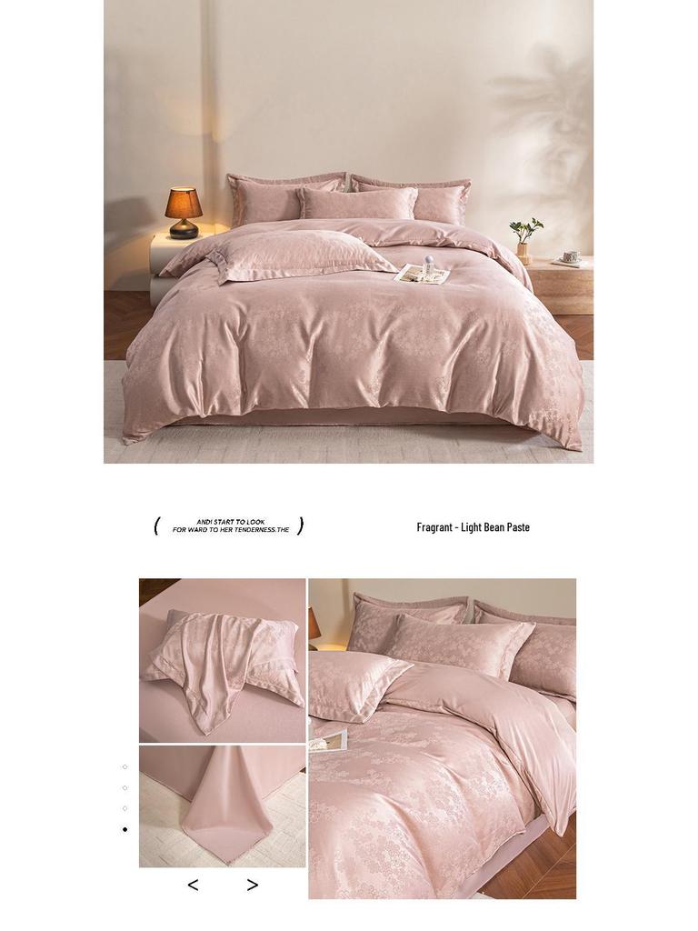 2026 Luxury Silk & Cotton Jacquard Bedding Set - Soft, Skin-Friendly & Comfortable