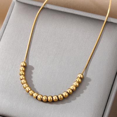 Women's Luxury Necklace Beads Smooth Simple Pendant Sweater Chain Fashion Holiday Gift Couple Gift Girl Elegant Clavicle Chain