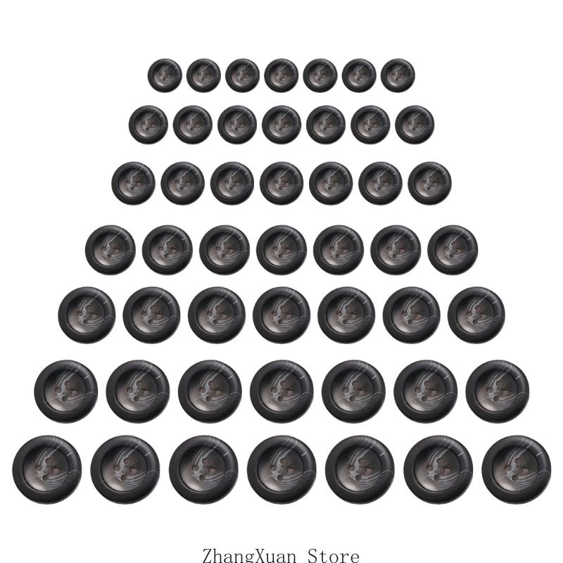 3XUF 70 Pcs Craft Buttons Round Buttons 4 Holes Buttons Resin Buttons Coat Buttons Shirt Buttons for DIY Handmade Clothes