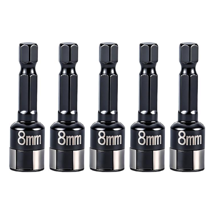 5Pcs Professional Wrench Impact Socket Electric Wrench Hexagonal Socket for Auto and Engineering Repairs 1