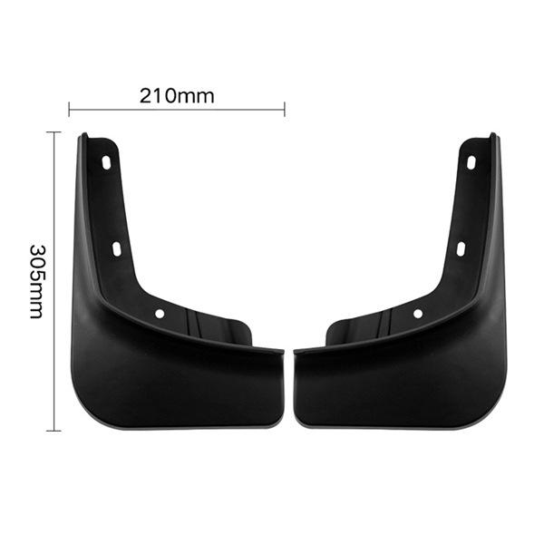 Black ABS Front and Rear Car Fender Splash Guards for Great Wall Tan