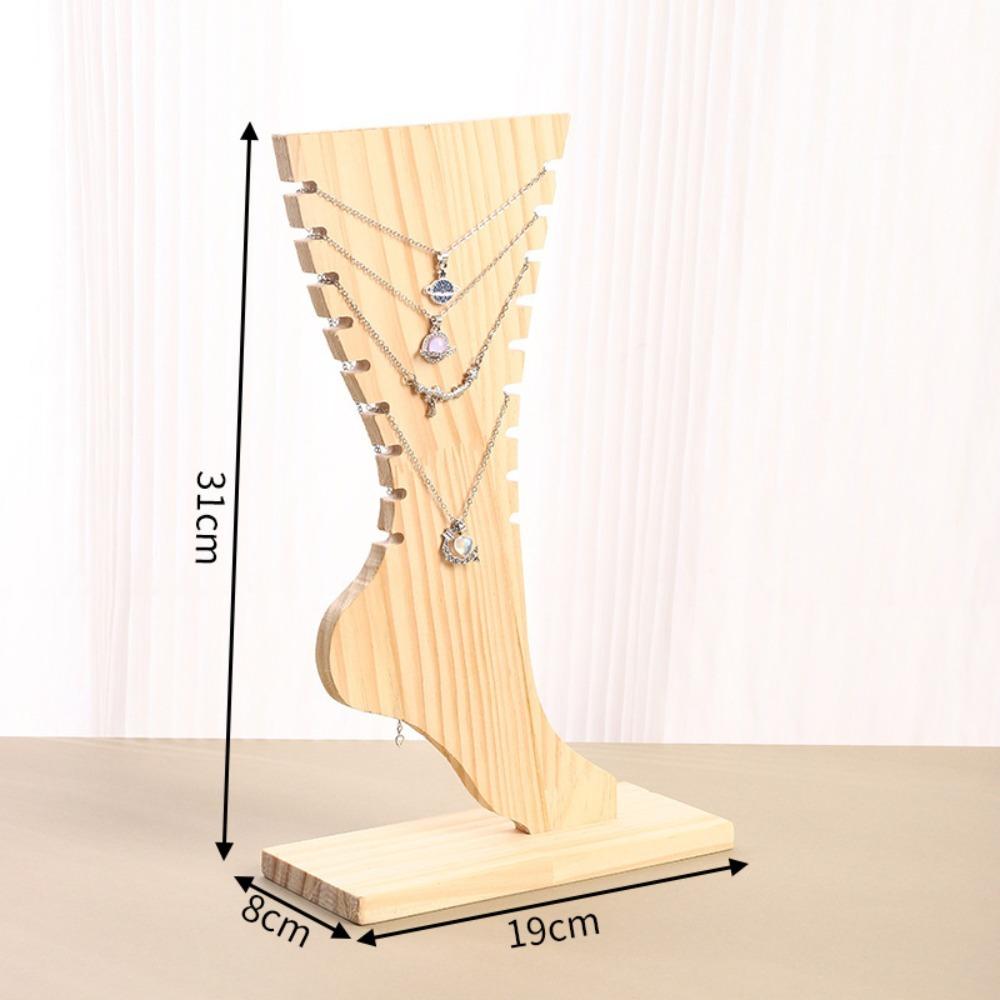 

Creative Foot Shaped Anklet Display Stands Desktop Jewelry Display Wooden Holder Detachable Jewelry Hanging Stand цвет старого дерева
