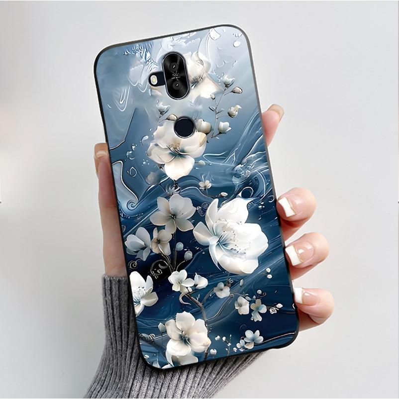 Luxury Fashion Flower For Asus Zenfone 5 Lite ZC600KL 5Q ZC600KL X017DA Silicone Phone Case Protective Back Shell Soft TPU Cover