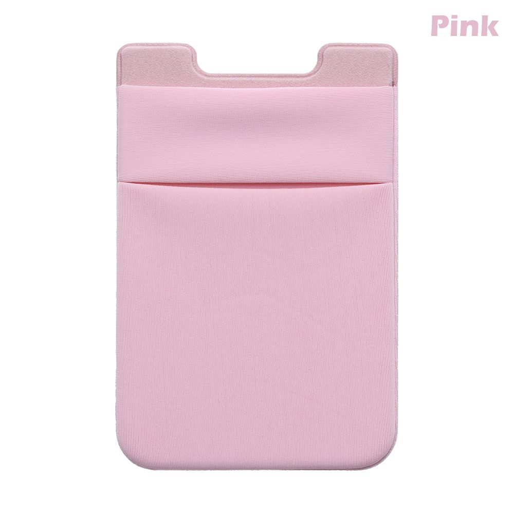 Elastic Adhesive Sticker Unisex Credit Cards Pouch Card Sleeve ID Card Holder Cellphone Pocket