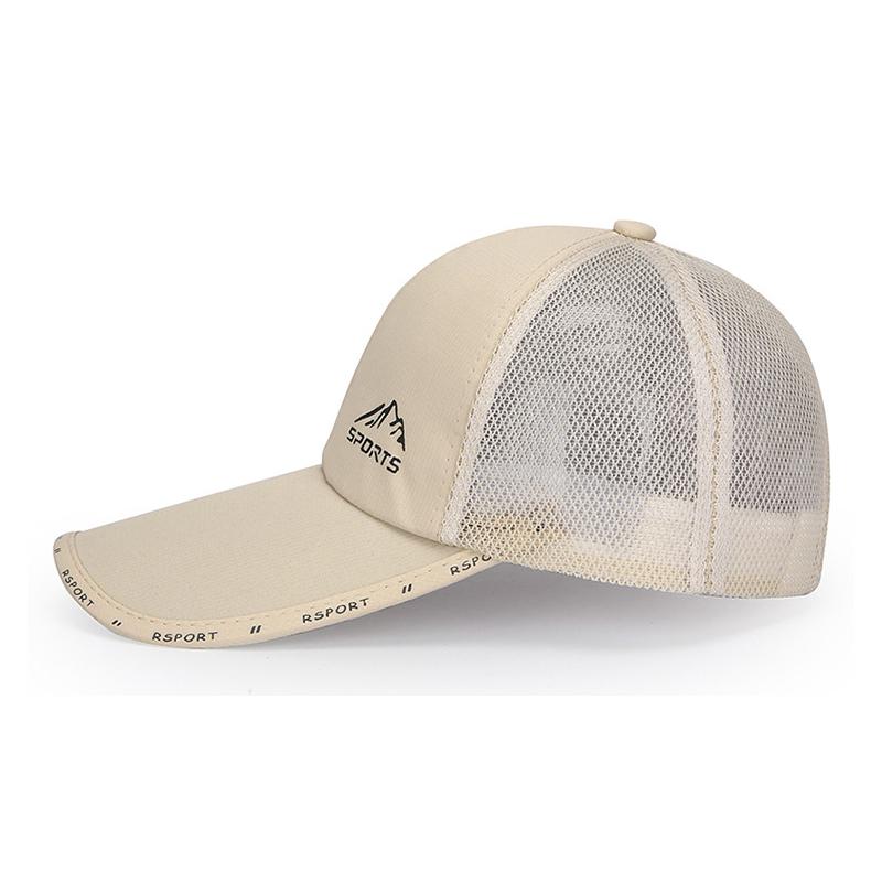 Net Cap Men's Spring Summer Baseball Cap Outdoor Fishing Cap Long Brim Breathable Mesh Cap