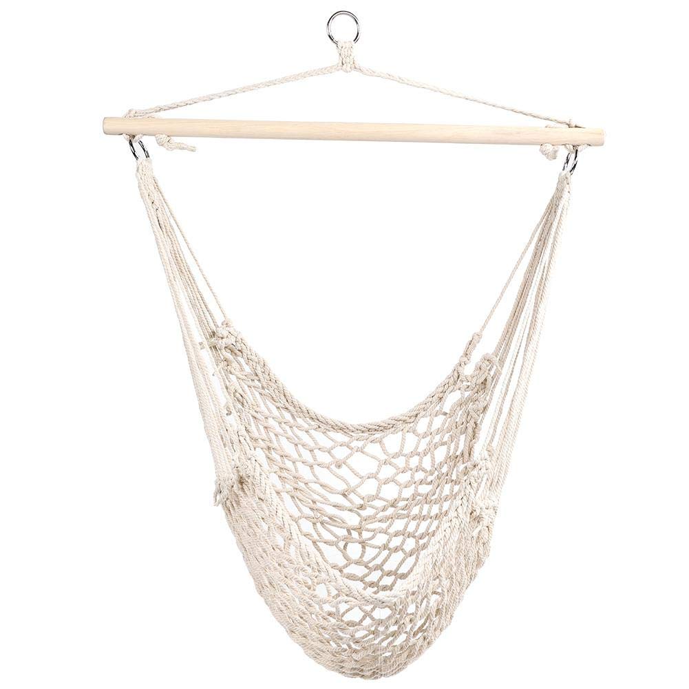 Hanging Hammock 160kg Weight Suitable for and Camping Wear-Resistant, Breathable, Chair, Foldable, Capacity, Patios, Porches, Bedrooms, Backyards,