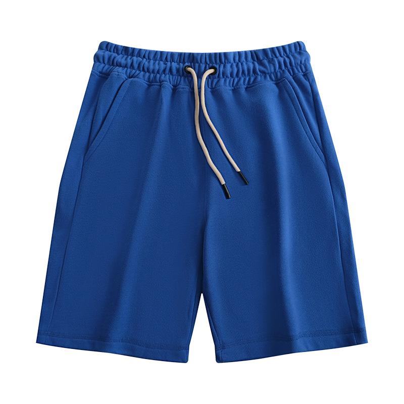 Summer Knitted Pure Cotton Japanese Terry Retro Sports Drawstring Five-point Casual Shorts Men's Sleeper Pants