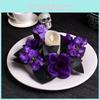 Halloween Purple Rose Candlestick Wreath Faux Flower Garland Centerpiece Table