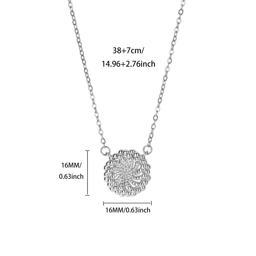Stylish Stainless Steel Threaded Bead Flower Necklace for Women Mama 18K Gold-plated Necklace Choker Wedding Jewelry Accessories
