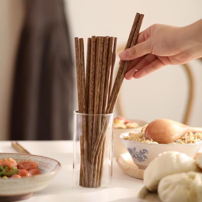 DaXinYuanLin Wenge Wood Chopsticks 10-Pair Set