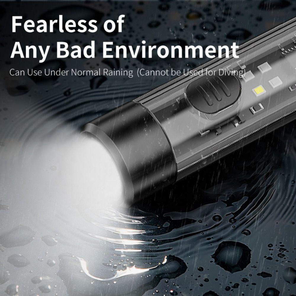 Portable Mini LED COB Flashlight USB Rechargeable with Red&Blue Light LED Torch Ultra Bright Camping Lantern Searching Hiking