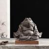 Purple Clay Tea Pet Hand-made Purple Clay Toad Tea Pet Attract Wealth Toad Fairy To Raise Tea Platform Sculpture Zen Decoration