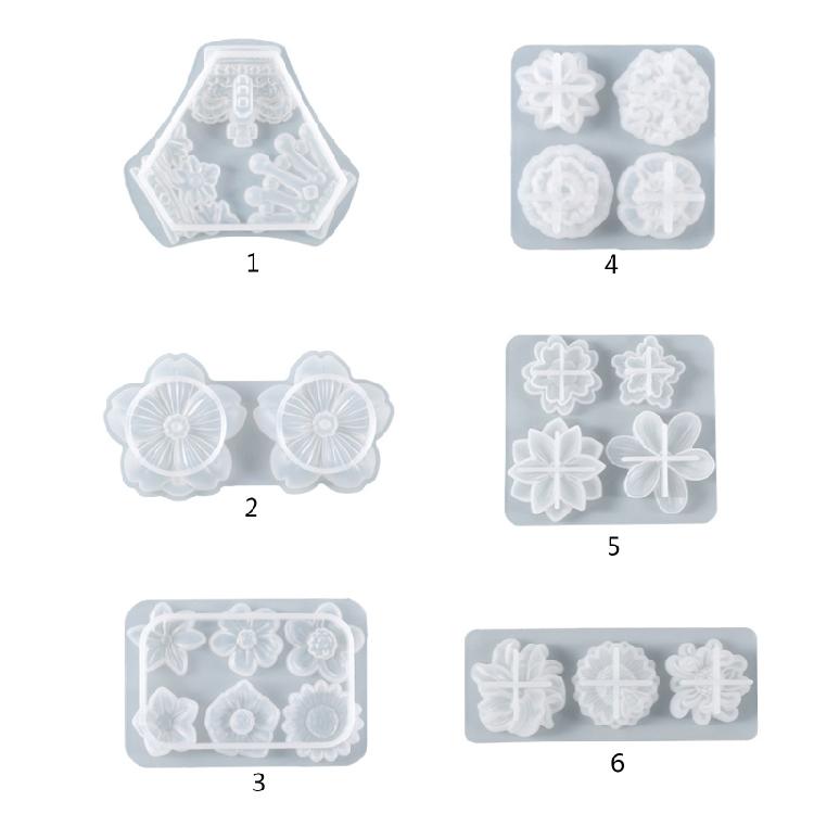 Crown Flowers Patch Mold Aromatherapy Plaster Mold Silicone Pendant Decor Mold