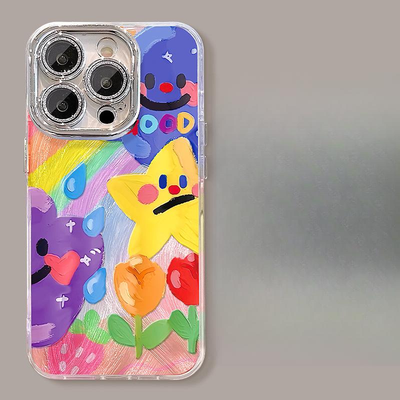 

Масляная живопись Граффити Клубника Подходит для Apple 16pro Чехол для мобильного телефона из перьевой пряжи 15 Высококлассный 14 Полная защита Противоударный 13 Забавный X Redmi K40/K40 Pro