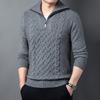 Herbst und Winter Neue Halb-high Neck Verdickt Dicke Nadel männer Pullover Zipper Lose Pullover Gestrickte Pullover Männer