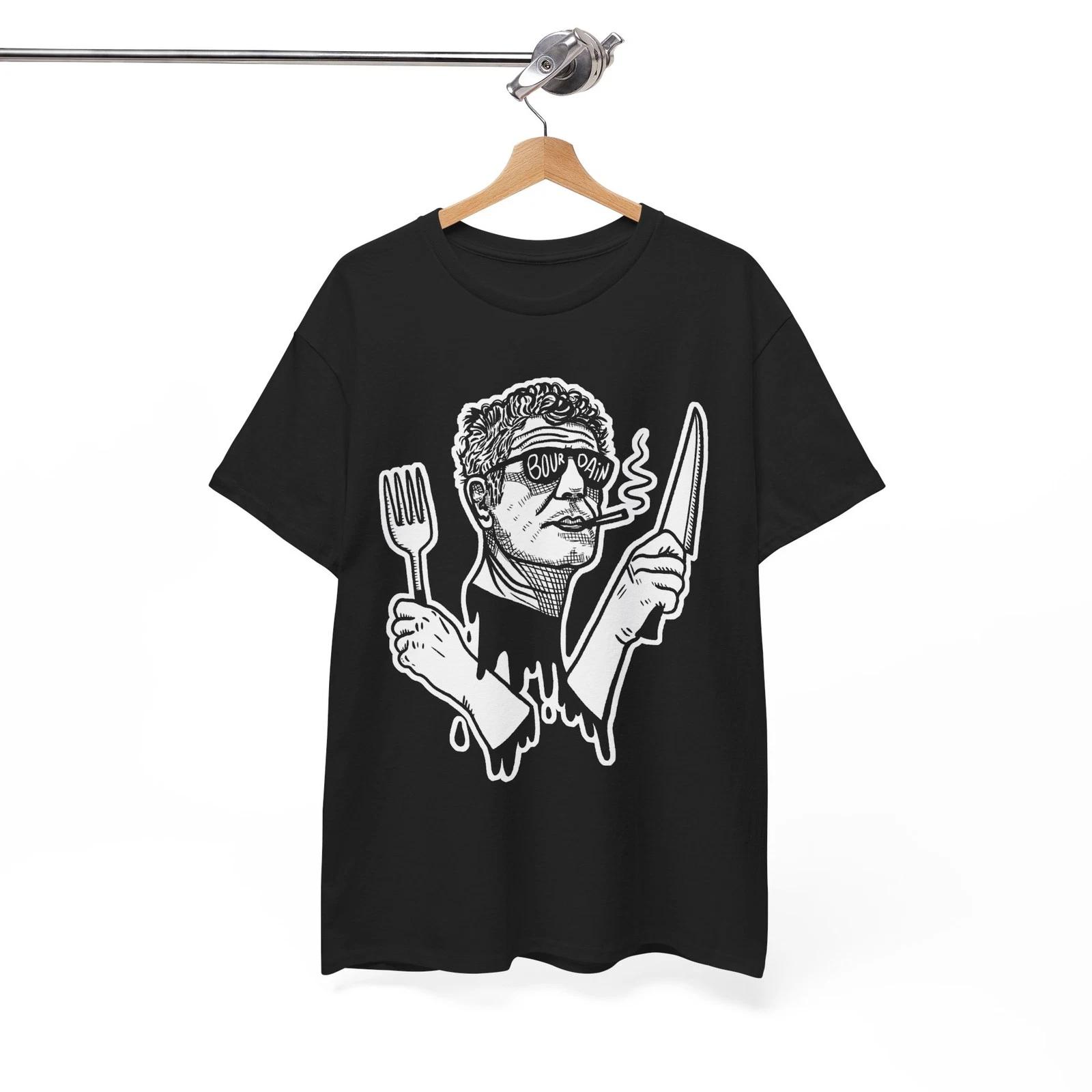 Anthony Bourdain (Knife and Fork)  T-shirt Unisex Tee S
