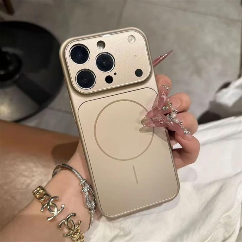 Original AG Nano Frosted Glass For Magsafe Phone Case For iPhone 17 Pro Max 17 Air 16 15 14 13 Pro Max Magnetic Wireless Charge Armor Cover