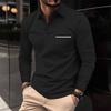 Men's Long Sleeve Shirts V Neck Button Down Blouse Tops  Color Block Shirts With Pocket