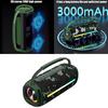 20W Outdoor Bluetooth-compatible Speaker IPX6 Rating Double Driver LED Lights For Beach Gatherings Long Battery Lifes