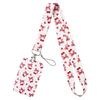 Cute Bow Pattern Lanyard with Clear ID Badge Holder Detachable Durable Strap for Outdoor Activity Pass Office Work Use