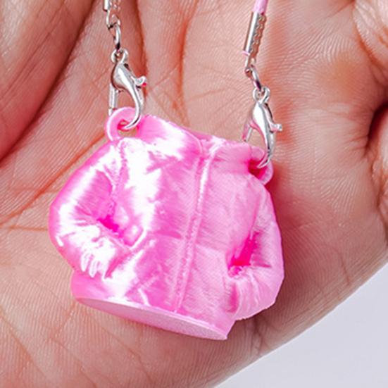 1/5 st 3D-printad dunjacka figurin Mini dunjacka staty Ryggsäck Hängande dekoration Hemkontor Bil Skrivbords prydnad