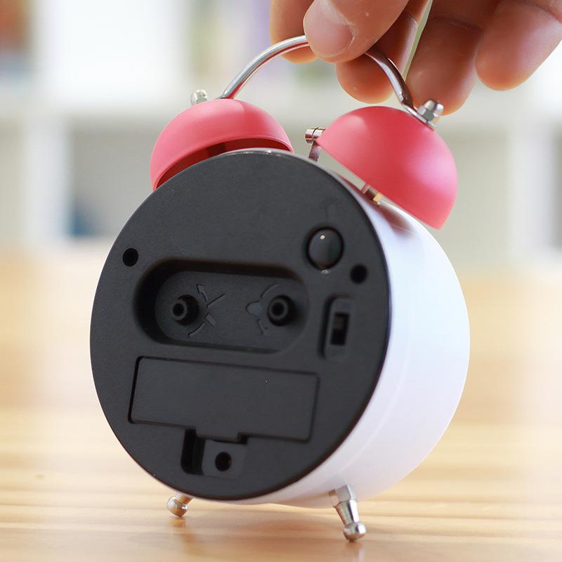 Nordic Style Fashionable and Simple Creativity Metal Ringing Alarm Clock Mute Alarm Clock Student Bedroom Luminous Clock Watch