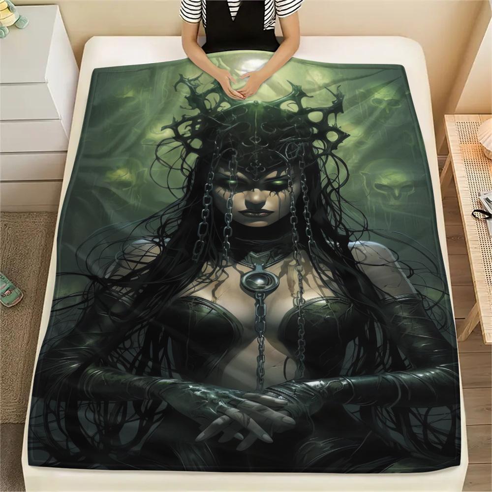 1Pc Alien Earth Print Flannel Blanket, High Quality Comfortable for All Seasons, Home Decor, Warmth and Comfort, Perfect for Christmas Gifts