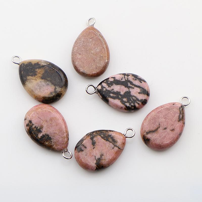 Natural Oval Crystal Stone Pendant Keychain - Simple & Creative Design