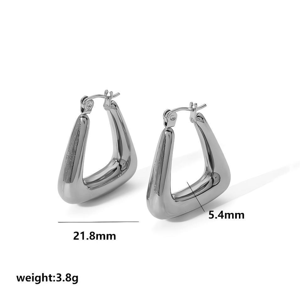 

Серьги из нержавеющей стали 18 каратного золота не выцветают, универсальные высококачественные полые серьги из титановой стали, модные серьги