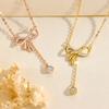 Bow Tassel Necklace Women'S Fashion Light Luxury Temperament Versatile Ins Cold Style Necklace Gift Women Premium