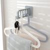 Foldable Reinforced Plastic Hooks Strong Three-row Hooks for Bathrooms and Toilets Foldable Plus