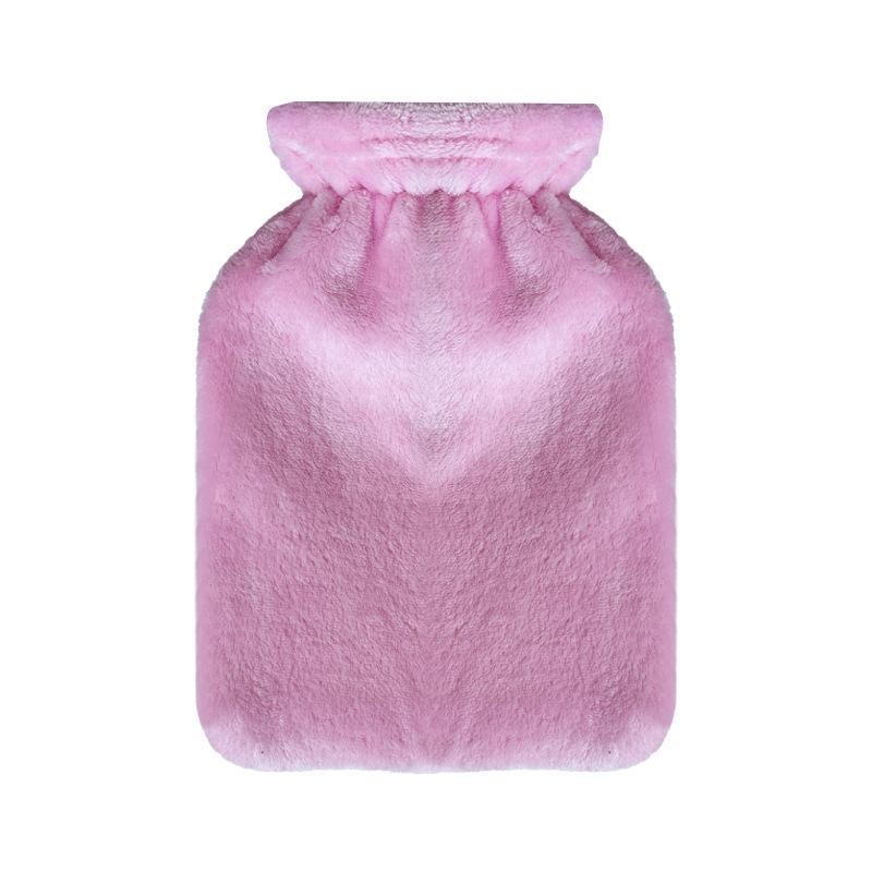 Coral Fleece Faux Rabbit Fur Coat Hot Water Bottle: Explosion-Proof Thickened Winter Hand & Foot Warmer.